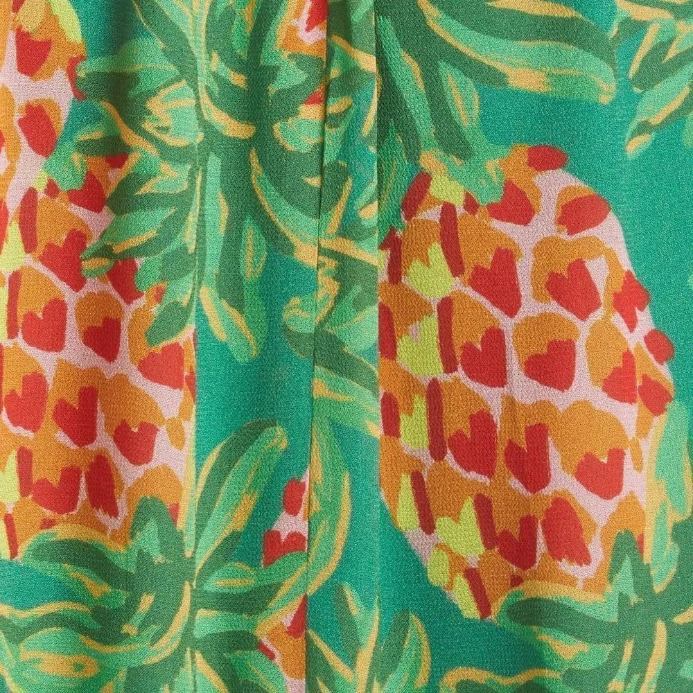 NWT FARM RIO Pineapple Galore Smocked Waist Maxi Dress L - Picture 9 of 11